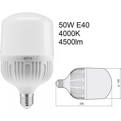GTV LED žárovka 50W LD-ALF140-50W E40 4000K 4500lm