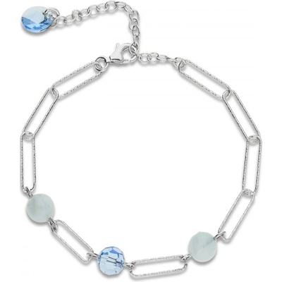 Spark stříbrný modrý Trilliant B4706AQ6AQM Aquamarine