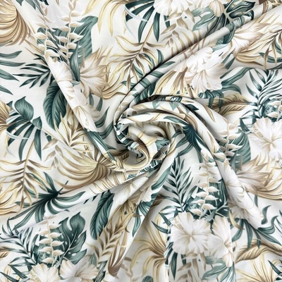Šatovka Edita - Monstera hnědo-zelená