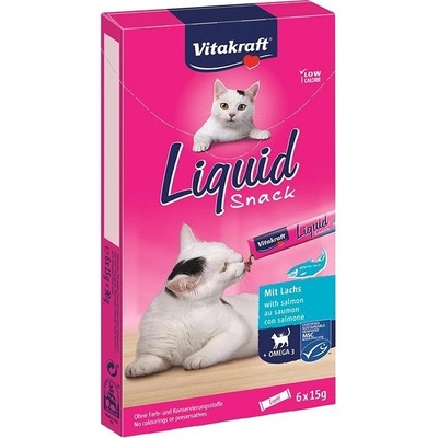 Vitakraft Cat Liquid snack Omega 3 losos 6 x 15 g