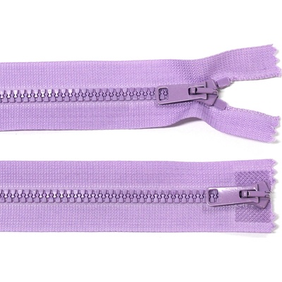 KOH-I-NOOR Kostěný zip no.5 rozepínací dvoucestný 55cm lila fialový