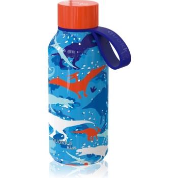 Quokka Solid Kids термобутилка със закачалка Dinosaur 330ml
