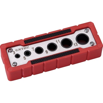 EXTOL PREMIUM Šablóna vŕtacia, Ø2-4-6-8-10-12mm, 0°/45° 8801920