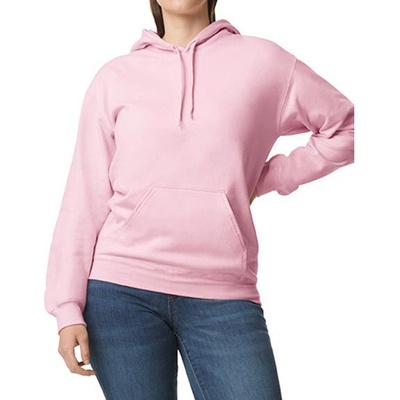 Gildan Unisex mikina s kapucňou GSF500 Light Pink