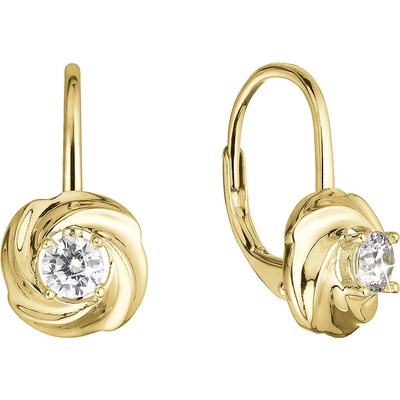 Pavona pozlacené stříbrné náušnice se zirkonem 11507.1 crystal