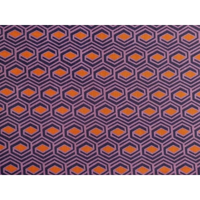 viskózový úplet lila 2848 geometrický vzor