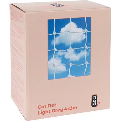 Tiaki Bezpečnostní síť s drátěnou výztuhou světle šedá 4 x 3 m – Zboží Mobilmania