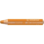 STABILO Цветни моливи, кръгли, дебели, STABILO "Woody 3 в 1", оранжев 880/220 (880/220)