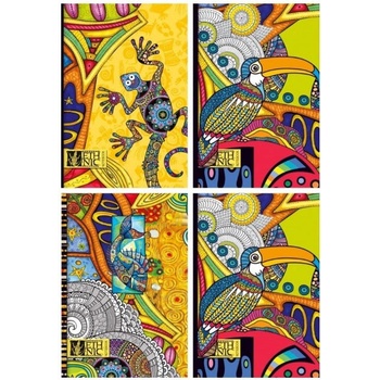 Bourgeois Тетрадка Bourgeois A5 80л. Бели Гъвк К. Animal (1120586-202532-17116-17117-17118)