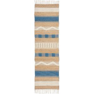 Flair Rugs Синьо-естествена ръчно изработена пътека със смес от юта 60x230 cm Medina Jute - Flair Rugs (503119377417)