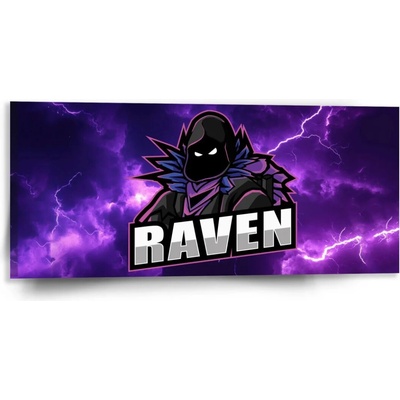 Sablio Obraz FORTNITE RAVEN Fialová búrka - 110x50 cm