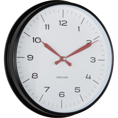 Karlsson Modern Factory стенен часовник, черен (KA6056BK)