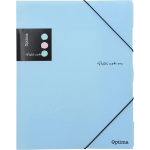 Optima Папка с ластик Optima, А4, паст. цветове, асорти (32184-А-ПАСТЕЛ)