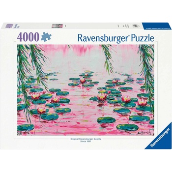 Ravensburger Пъзел Ravensburger от 4000 части - Розови водни лилии (7012001420)