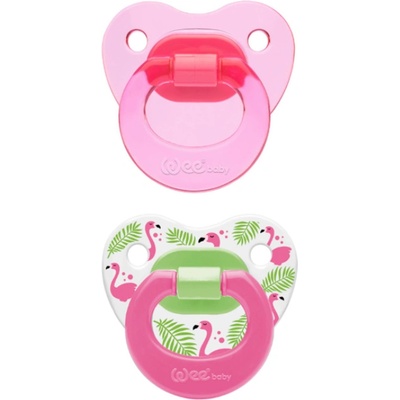 Wee Baby Залъгалки Wee Baby - 2 броя, 0-6 м, розови (437)