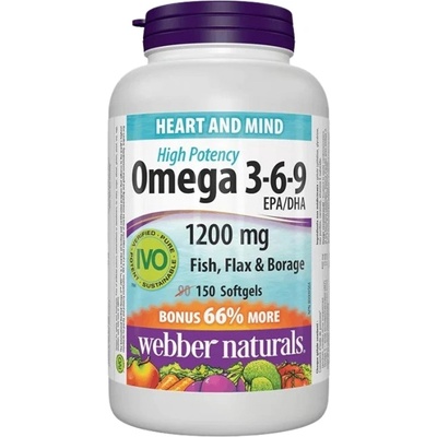 Webber Naturals Omega 3-6-9 1200 mg [150 Гел капсули]