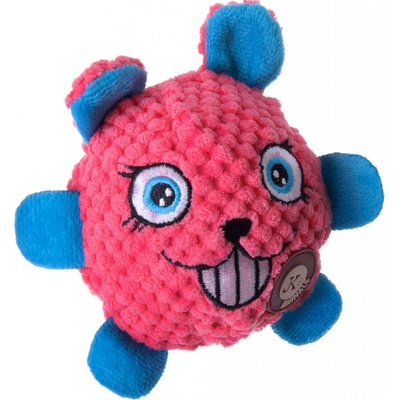 JK ANIMALS Monster pískacia s TPR loptou ružová 9 cm