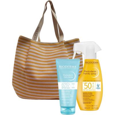 BIODERMA Photoderm Комплект - Спрей SPF50+ и Гел-крем, 300 x 200 ml + Чанта