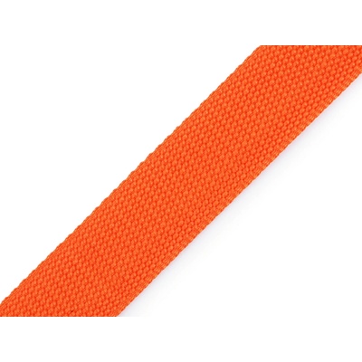 Popruh polypropylenový šíře 30 mm tloušťka 2 mm, malé, 7 oranžová