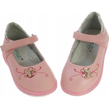 Dětské polobotky profilovaná kožená vložka na suchý zip 6474