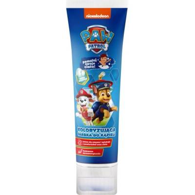 Nickelodeon Paw Patrol Coloring Bath Paint pena do kúpeľa pre deti Blue Bubble Gum 150 ml