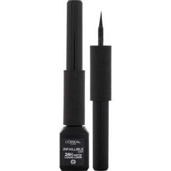 L'Oréal Infaillible Grip 24H Matte Liquid Liner течна очна линия с метален ефект 3 ml нюанс 01 Black