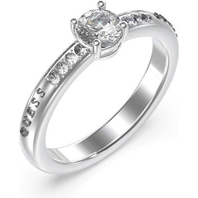 Guess oceľový prsteň so zirkónmi JUBR03176JWRH