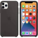 Apple Оригинален гръб Apple Silicone Cover за iPhone 11 Pro Max - Черен, MX002ZE/A