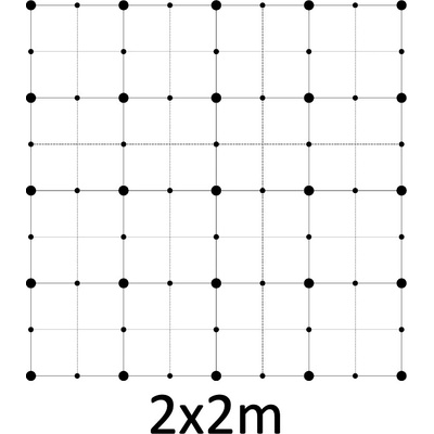 Montážna sada pre zelenú stenu - nerez, rozmer 2 x 2 m