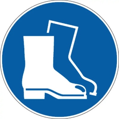 Podlahová značka - Použi ochranu nôh, 10 cm