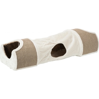 Trixie Plyšový škrábací tunel pro kočky 110x30x38 cm