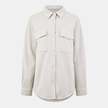 Jack Wills Women's Ouston Shacket Structured Overshirt - Stone Check