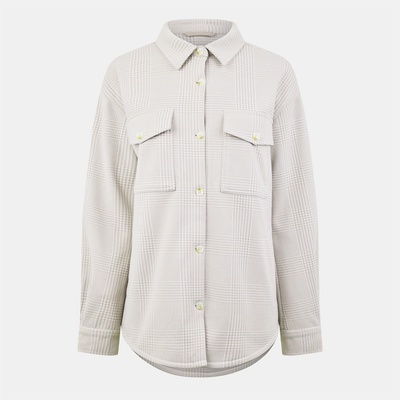 Jack Wills Women's Ouston Shacket Structured Overshirt - Stone Check