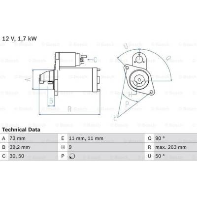 BOSCH Startér 0986017440