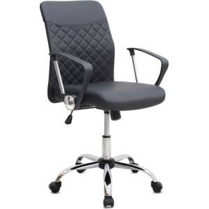 TopMebel Офис стол Avelon TopMebel с PU кожа в черен цвят 60x56x94/103cm