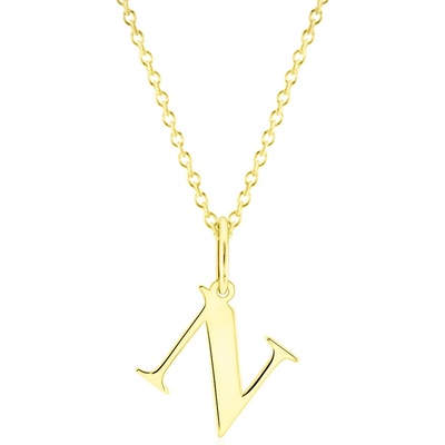 Gemmax Zlatý řetízek s písmenem „N“ GUSYN-43351-36261