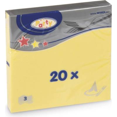 Wimex ubrousky 3V žluté 20ks 33x33cm