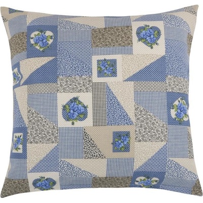 Bellatex Ema patchwork modrý 45 x 45 cm
