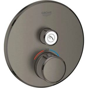 GROHE Grohtherm SmartControl 1 изход, вграден смесител за душ, антрацит, твърд графит, с термостат (29118AL0)