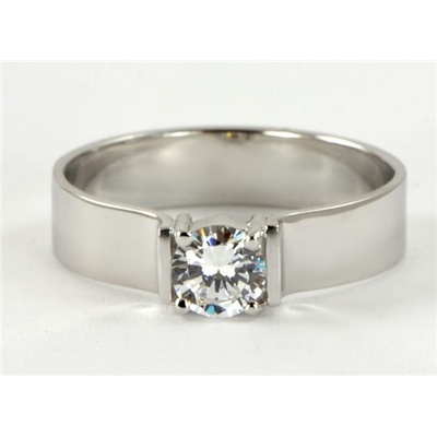 Briliantový zásnubní z bílého zlata 0012