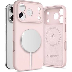 Tech-Protect Калъф Tech-Protect Silicone, съвместим с Magsafe за Iphone 18 Pro, светло розов