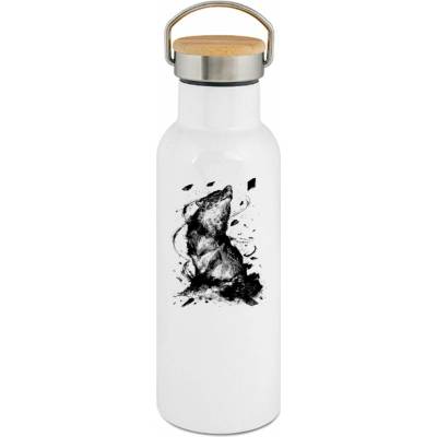 123TRIKO termoska Vlčí mráz, V2, černý potisk 500 ml