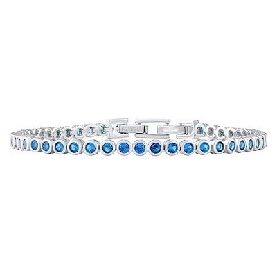 Silvego Strieborný tenisový náramok OLIVIA so syntetickým Spinelom 4 mm JJJCSBRD25BSPB
