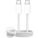 PURO Fabrik 60W плетен кабел USB-C - USB-C 3m - бял (PUCCC60WFABK43MTWHI)