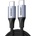 UGREEN Кабел USB-C to USB-C, Ugreen 240W Woven 1m, Сив (US535)