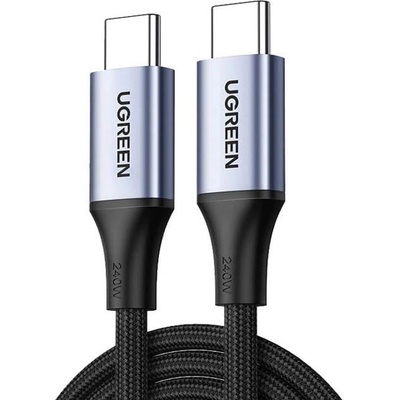UGREEN Кабел USB-C to USB-C, Ugreen 240W Woven 1m, Сив (US535)