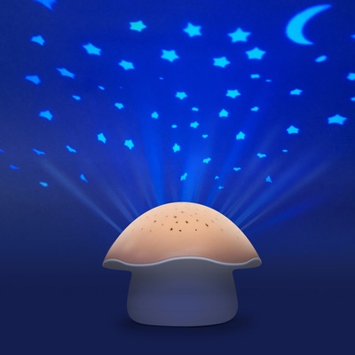 Pabobo projektor nočnej oblohy s bielym šumom a senzorom plaču Star Mushroom Pink
