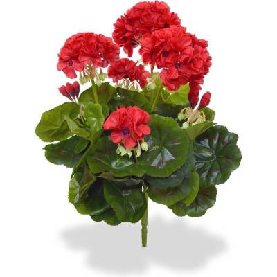 MF Umělá rostlina Pelargonie (40cm) červená