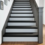 vidaXL Стълбищни стъпала, 12 бр, кафяво-черни, 90x30x2 см, дъб масив (3283045)
