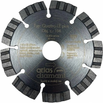 Atlas Quattro Laser diamantový řezný kotouč 115 mm QL115